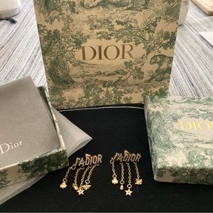 Christian Dior J’adior earrings gold plated